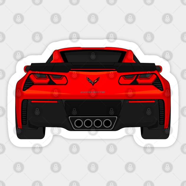 Z06 RED Sticker by VENZ0LIC